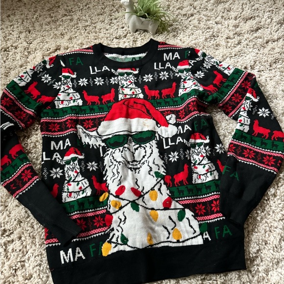 Zumiez Other - Super cute winter Christmas ugly Xmas sweater llama light up switch flas…
